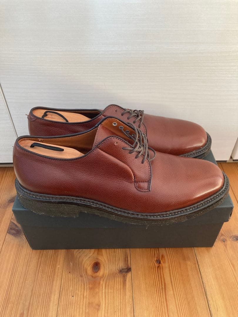 24時間限定 美品 オールデン プレーントゥ　オールウェザー　型押しカーフ947