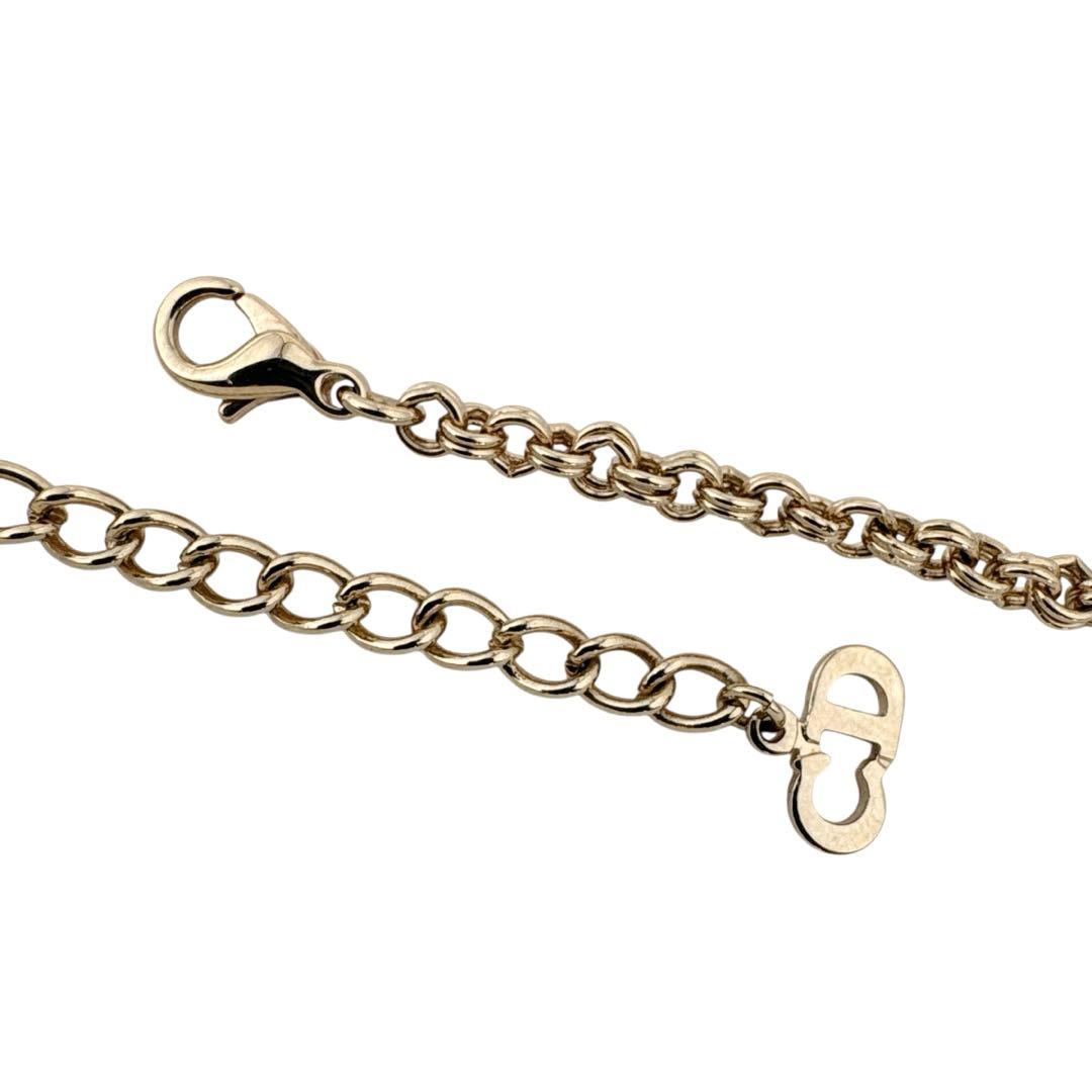 クリスチャンディオール CDロゴ ラインストーン ゴールド ネックレス