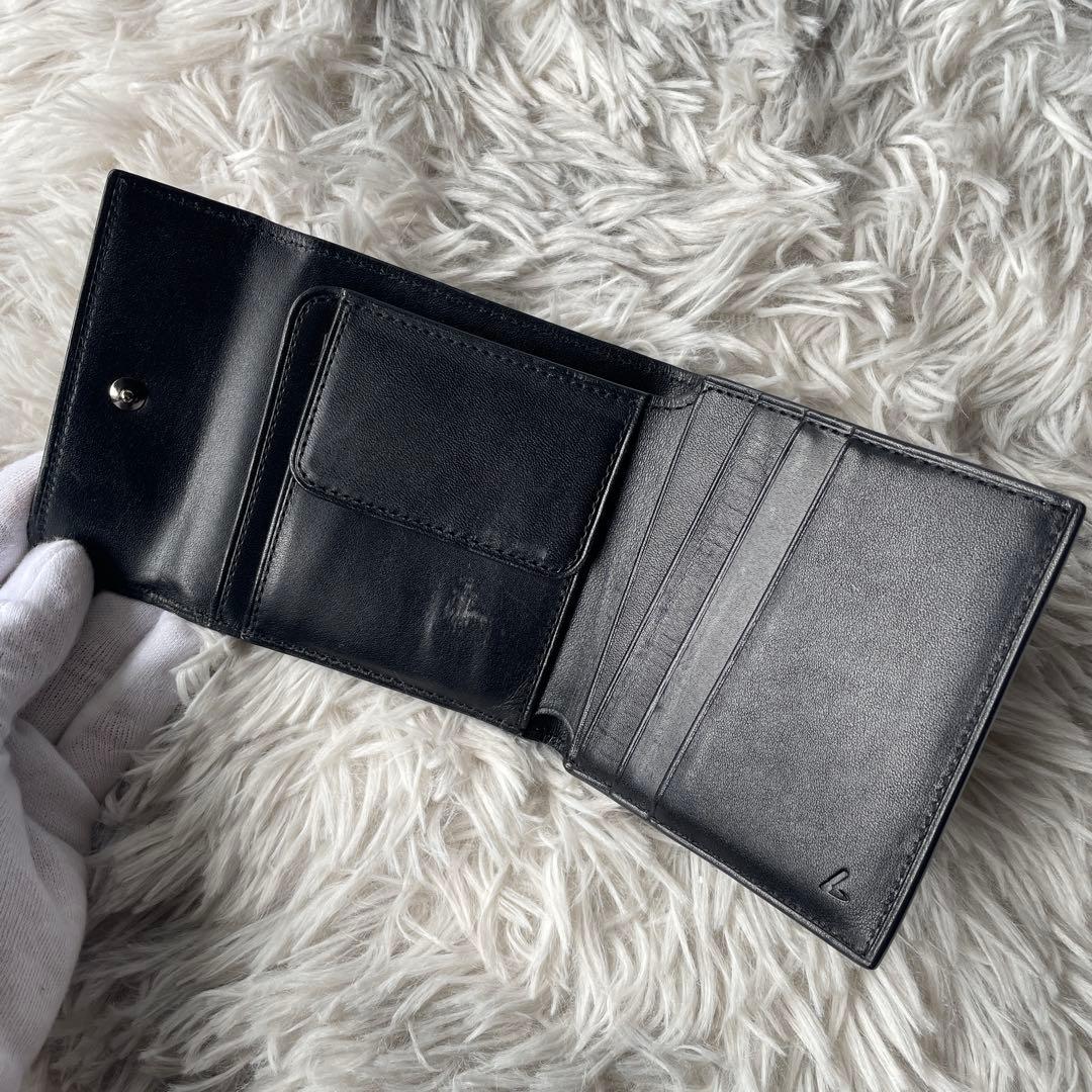 土屋鞄 スモールウォレット 三つ折り財布 ブラック