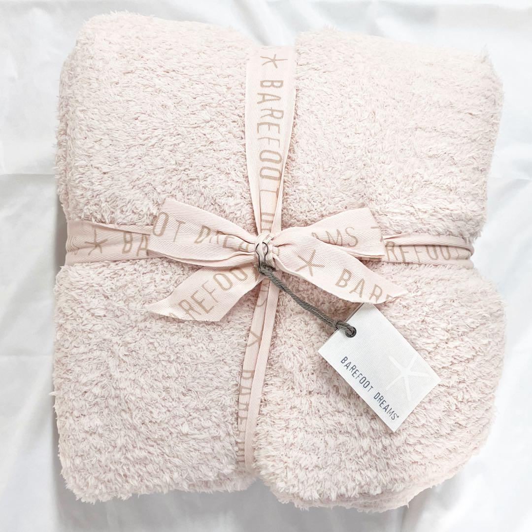 ベアフットドリームズ コージーシック スロー シングル ブランケット ピンク