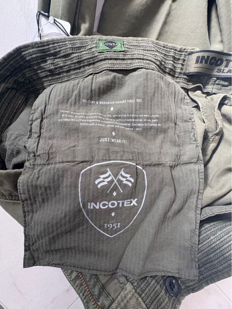 【新品未使用】INCOTEX(インコテックス)コットンパンツ