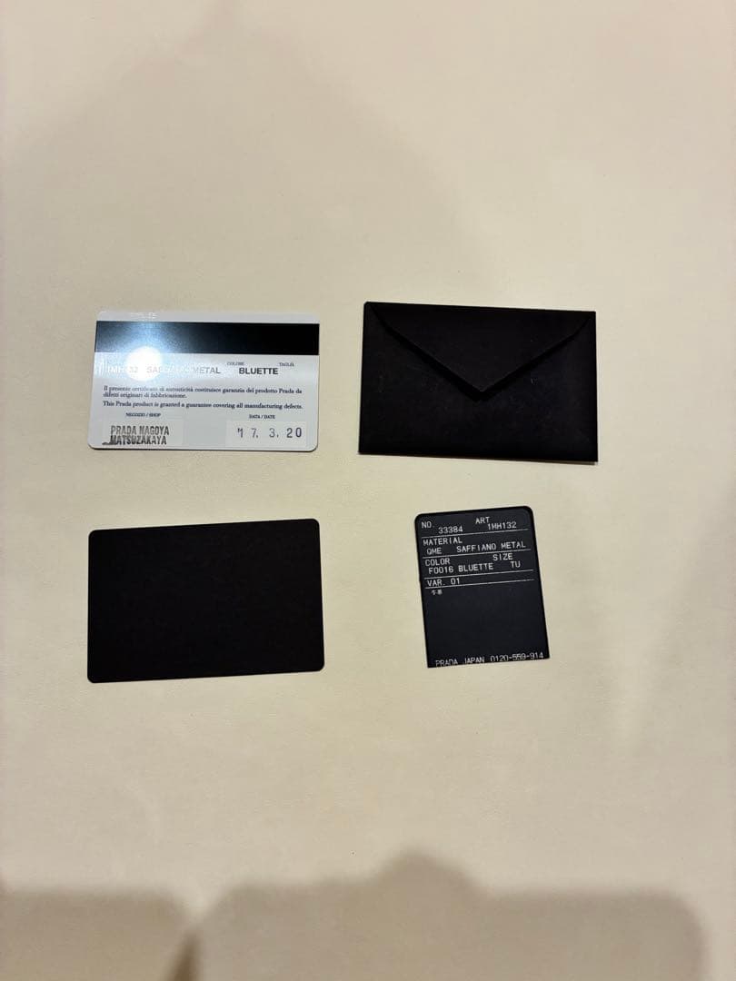 【美品】PRADA ネイビー 長財布 箱付き