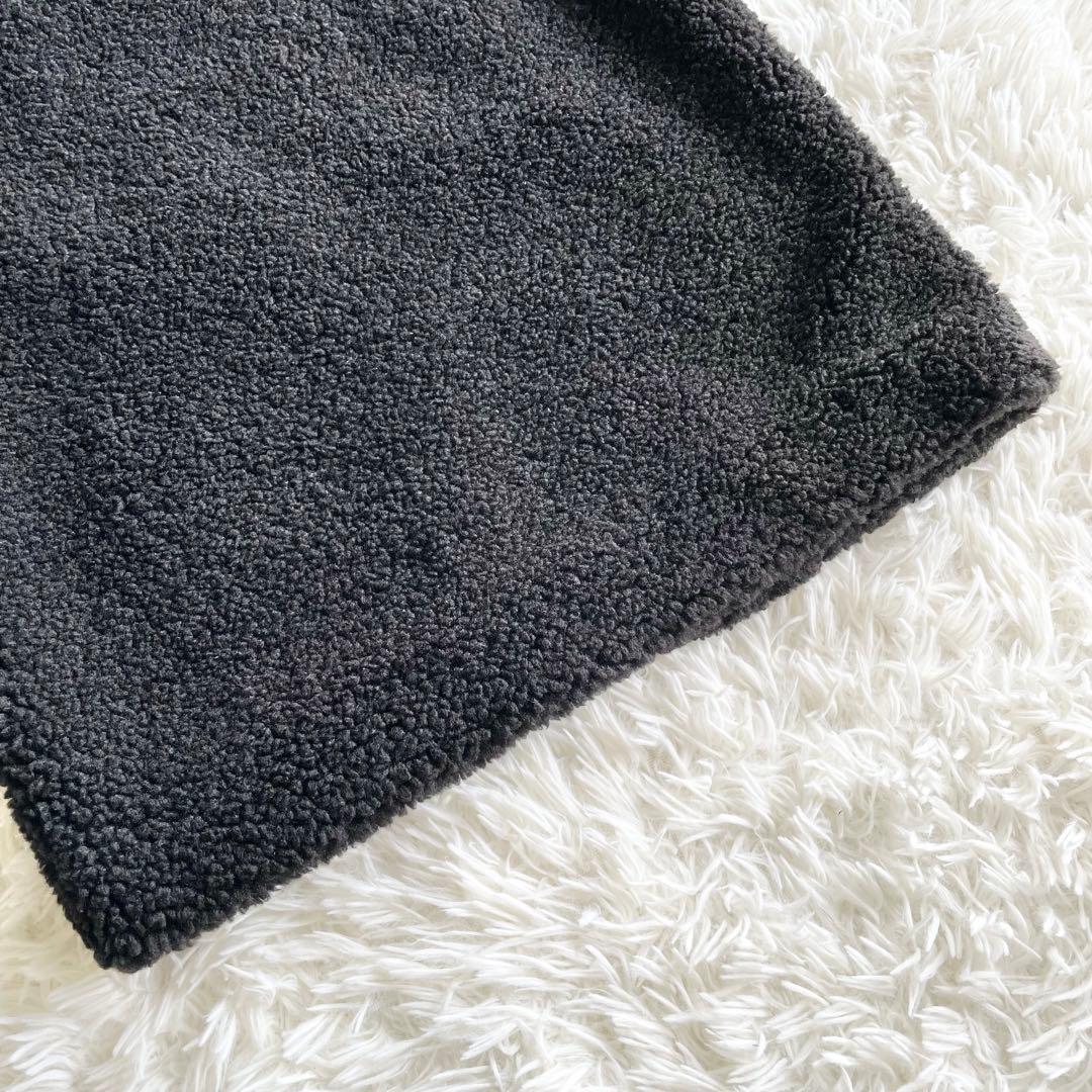 未使用タグ付き✨現行✨スリードッツ　エコファー　ベスト　ボア　黒　S