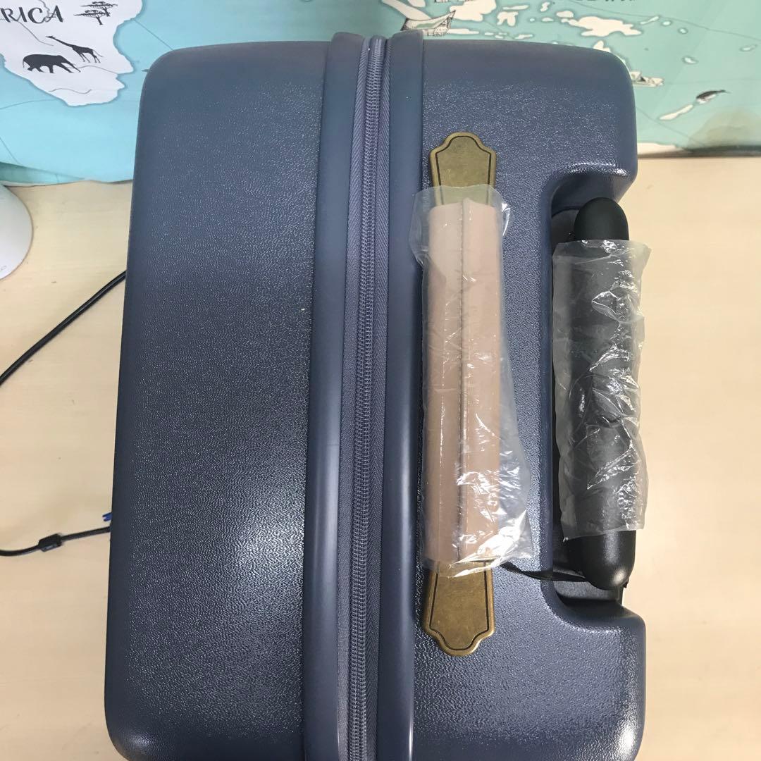 MILESTOUTILITYハードキャリーキャビンサイズストッパー付ネイビーブル