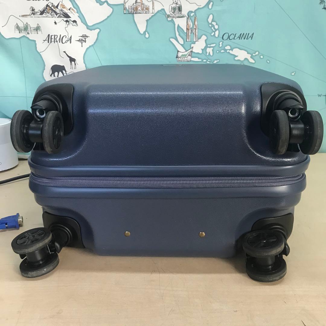 MILESTOUTILITYハードキャリーキャビンサイズストッパー付ネイビーブル