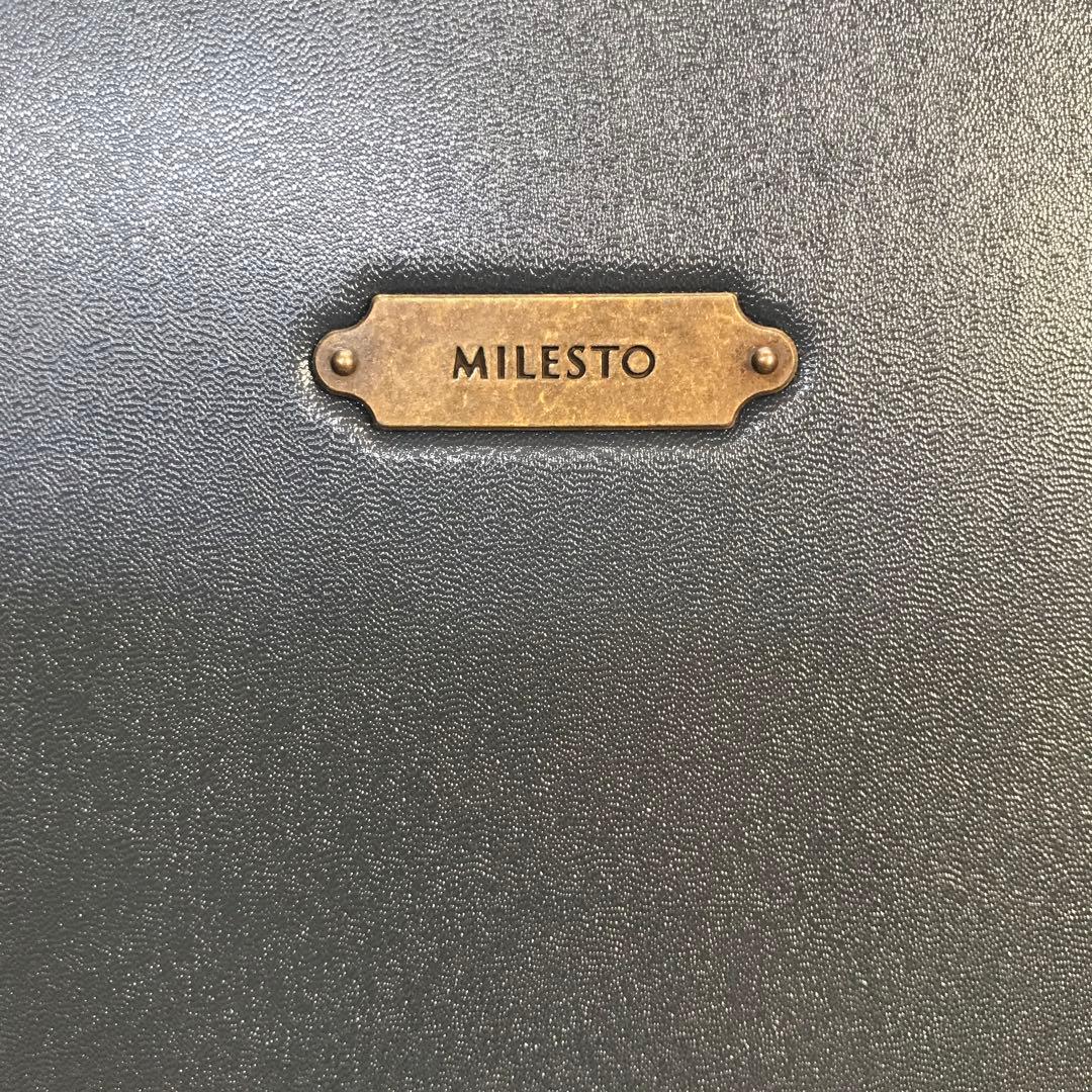 MILESTOUTILITYハードキャリーキャビンサイズストッパー付ネイビーブル