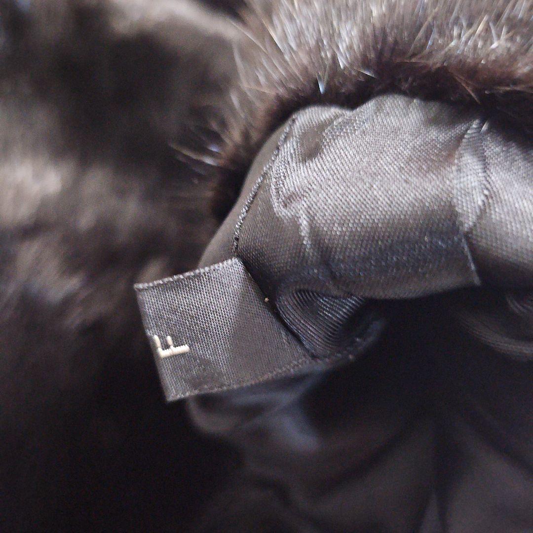 【SAGA MINK】 銀タグ 毛皮 ロングコート シェアードミンク ブラック