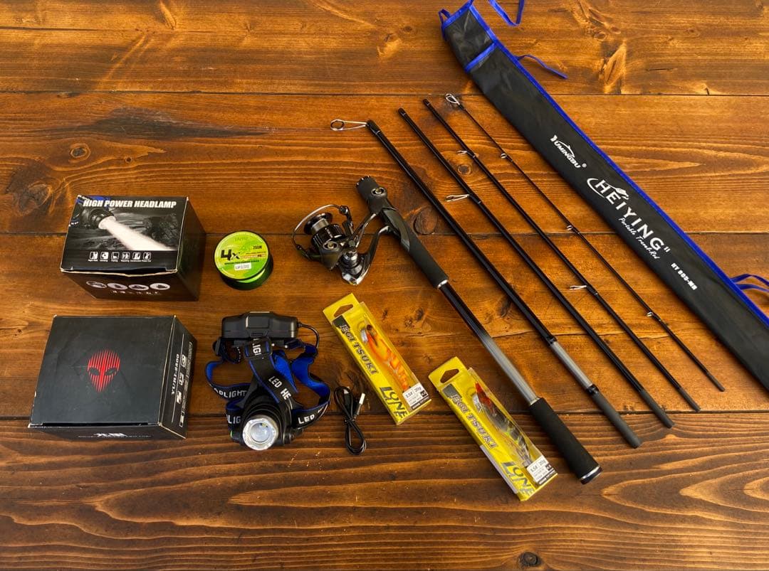 エギングセット　エギングロッド　5ピースロッド　パックロッド　超軽量　スピニング