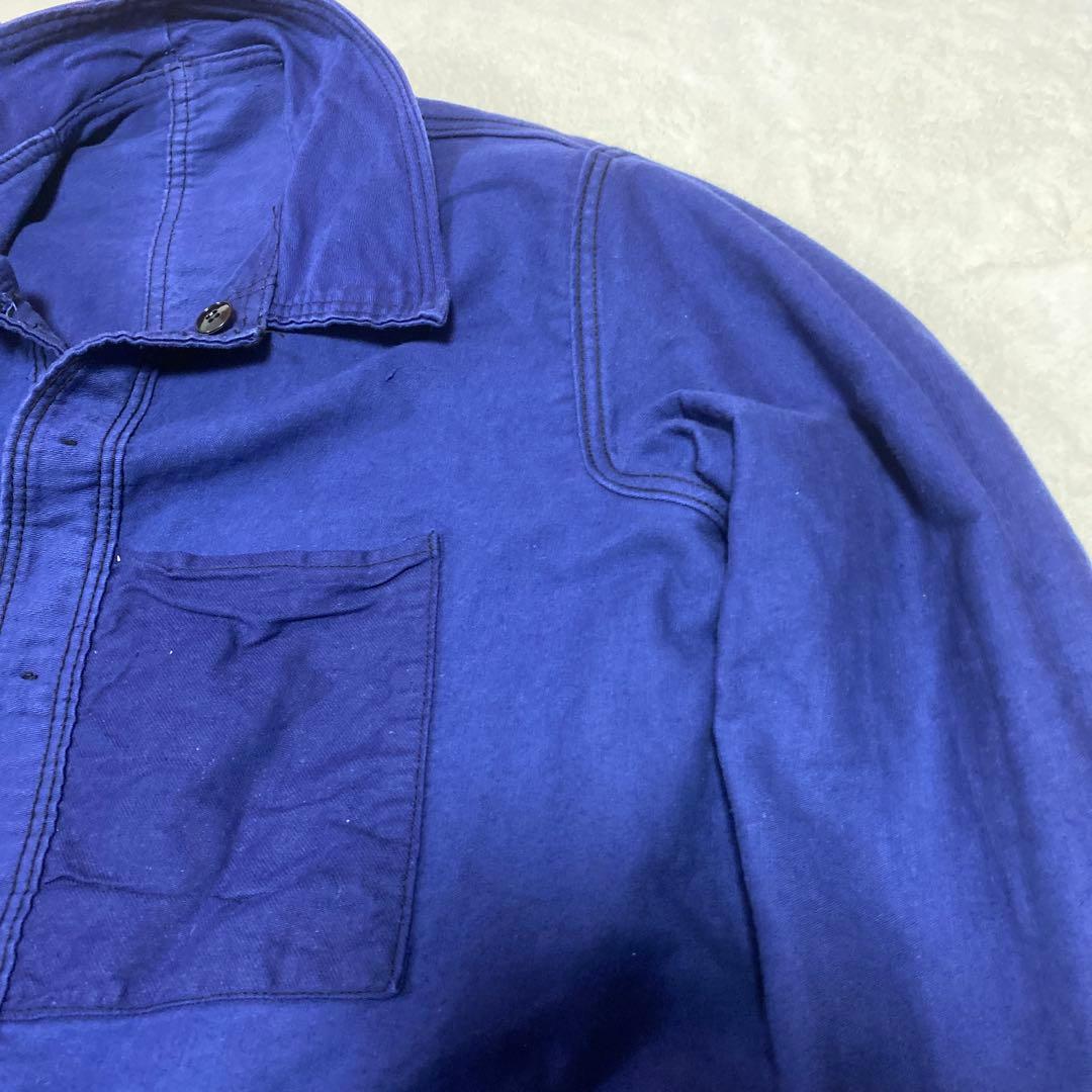 60s フレンチ モールスキンジャケット カバーオール 古着 ブランド不明