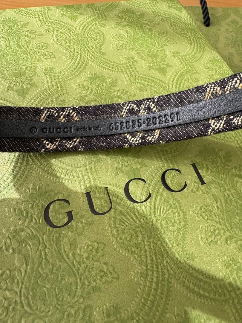 GUCCI インディゴブラックデニムカチューシャ 銀座並木店購入品