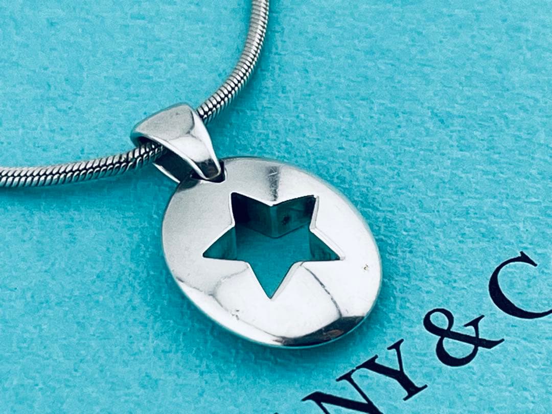 h969オールド　ティファニー　1999 スター　カットアウト　ネックレス925