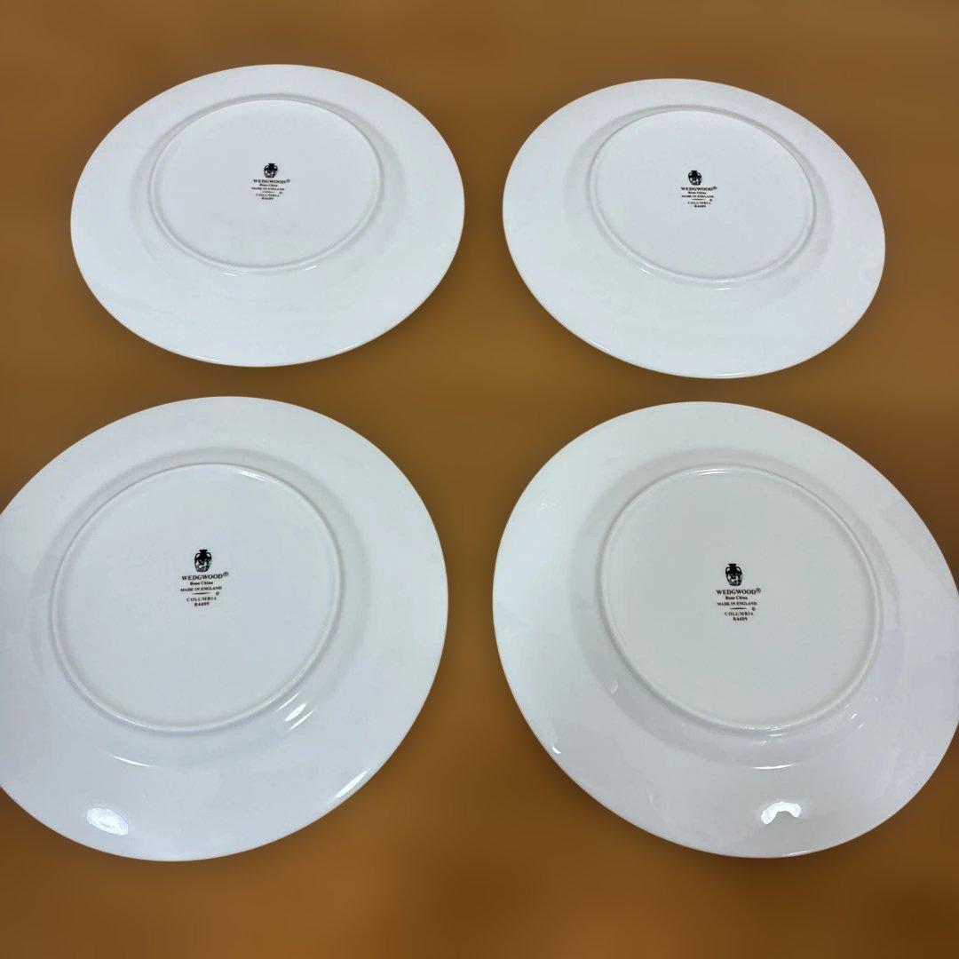 ウェッジウッド コロンビアセージグリーン プレート　丸皿　黒壷　4枚まとめ売り
