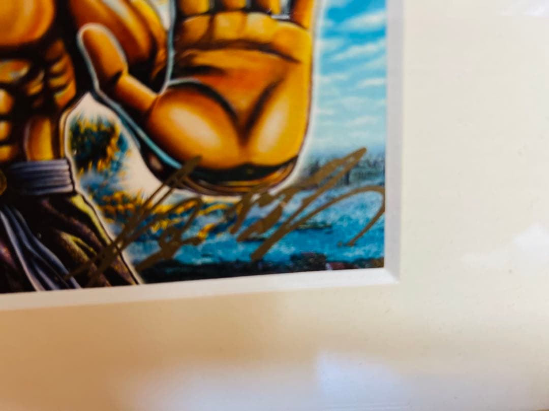 蒼天の拳　原　哲夫先生直筆サイン入り原画　額装付き　マミヤ　セル画　ラフ画　新品