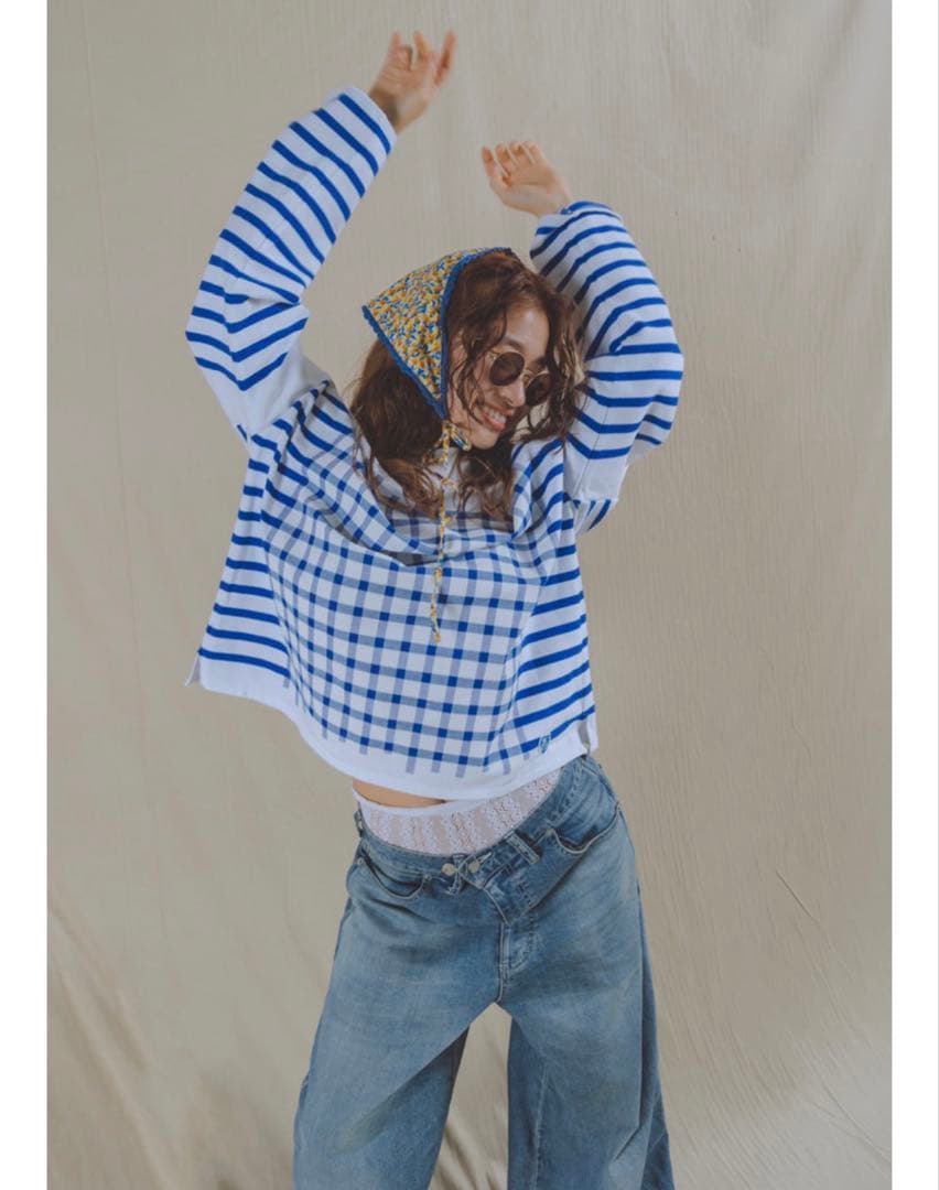 〈ORCIVAL × BEAMS COUTURE〉ギンガムチェックプリントシャツ