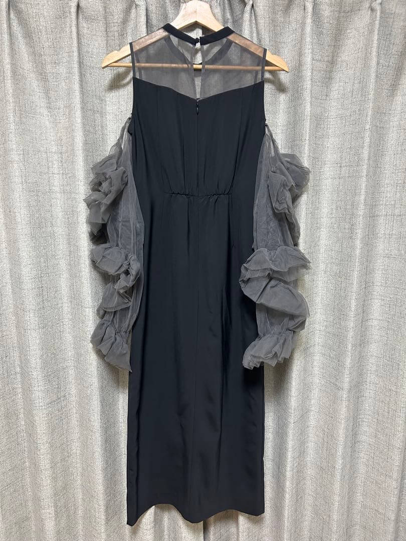 Kana チュールフリルスリーブIライン 2way ドレス