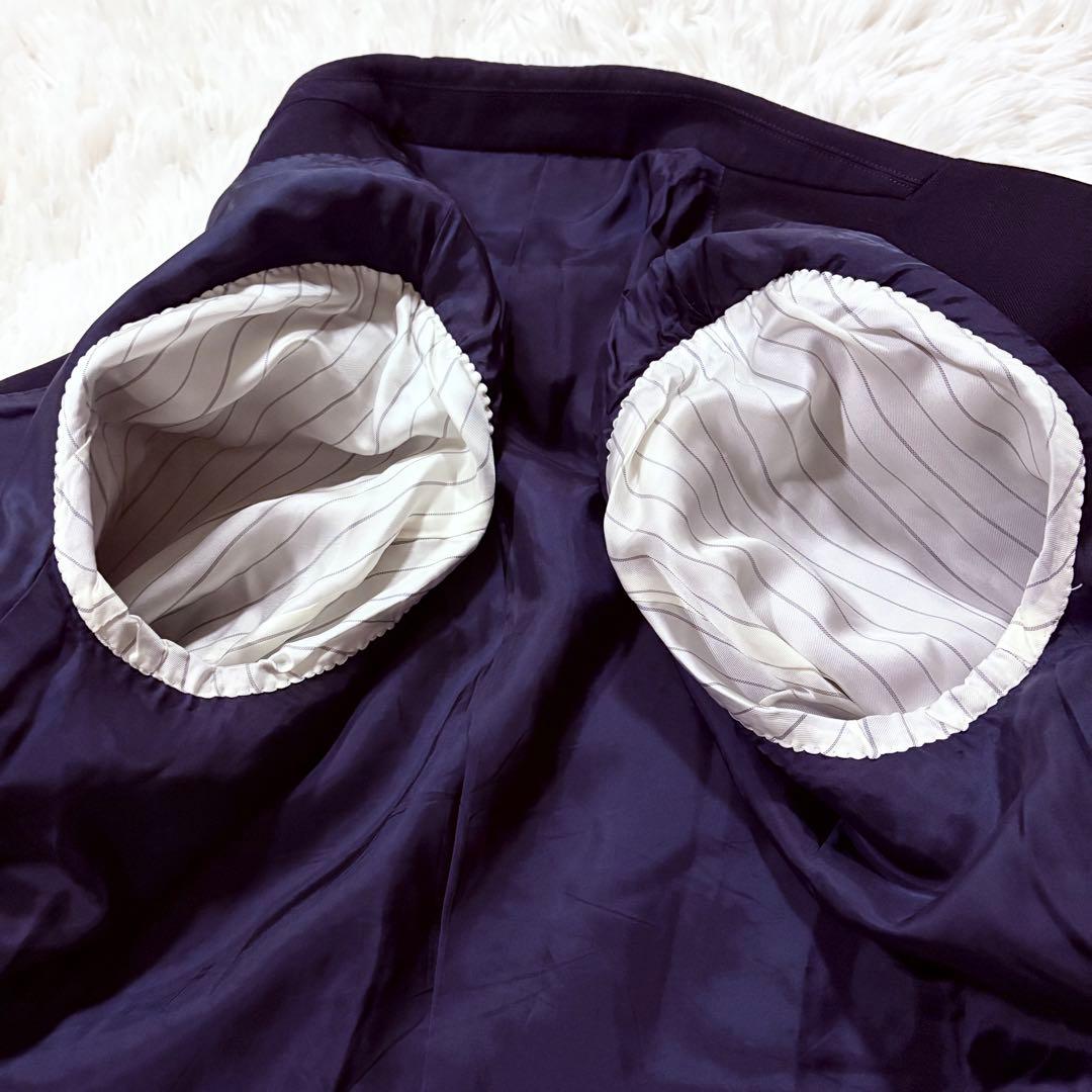 マカフィー ウール ダブルブレスト ジャケット　金ボタン 紺ブレ S