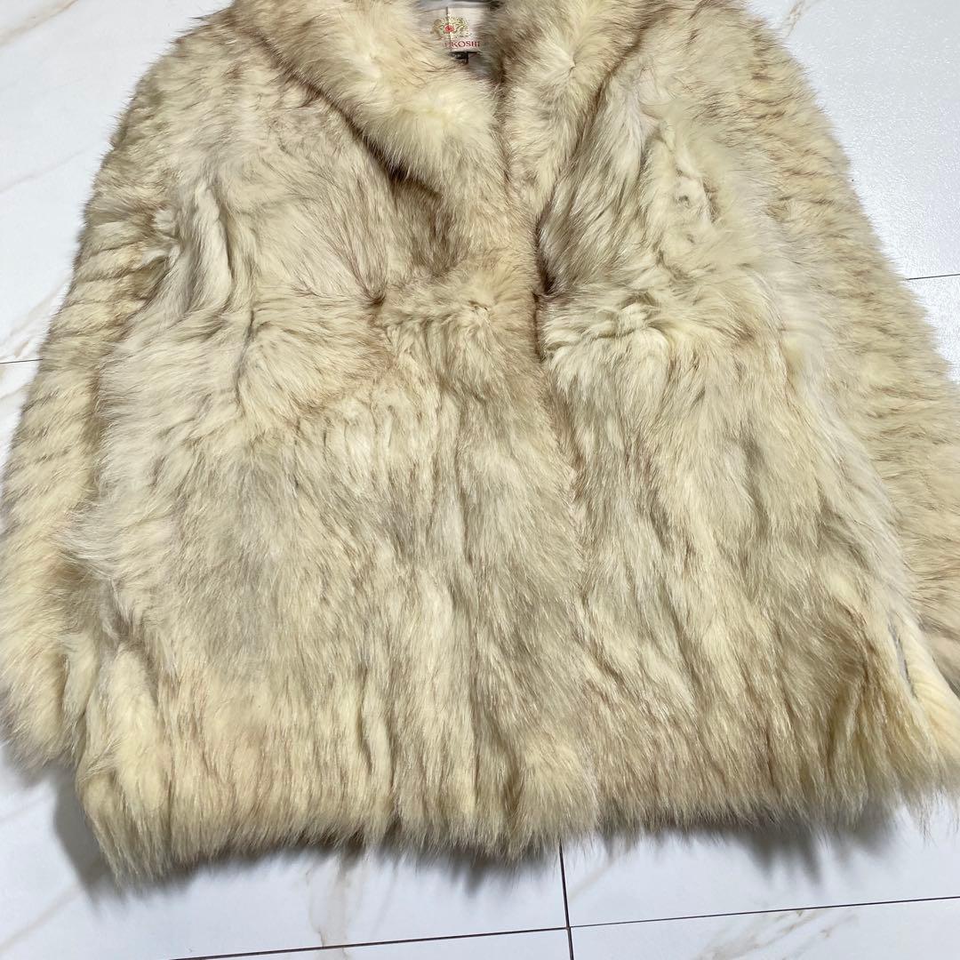 希少♡三越 西ドイツ製 最高級シルバーフォックスファーコート もこもこ