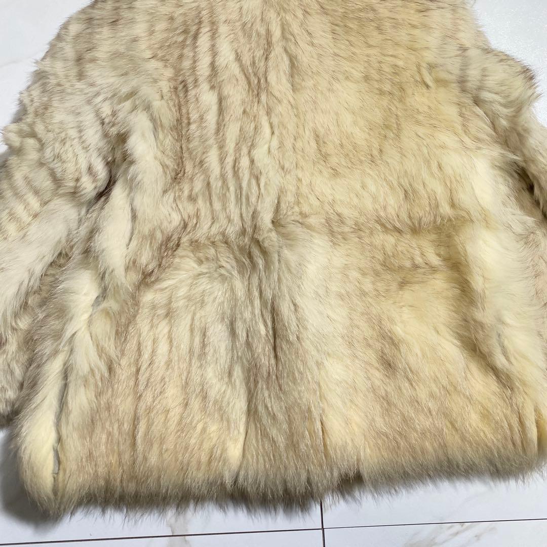 希少♡三越 西ドイツ製 最高級シルバーフォックスファーコート もこもこ