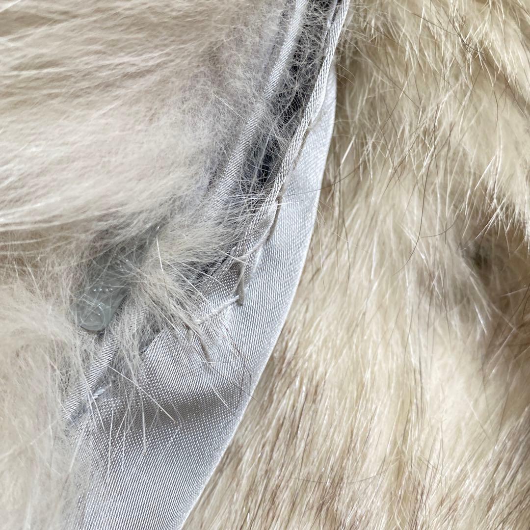 希少♡三越 西ドイツ製 最高級シルバーフォックスファーコート もこもこ