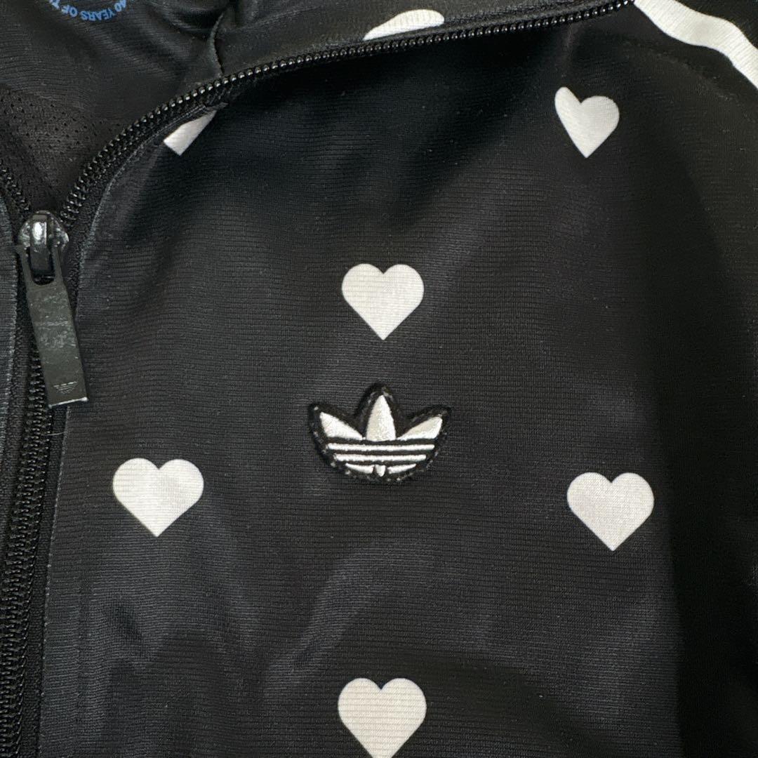 希少✨ adidas トラックジャケット ハート柄 ジャージ トレフォイル M