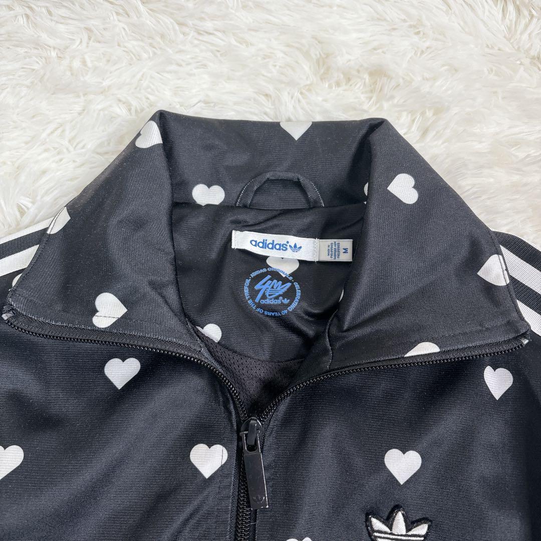 希少✨ adidas トラックジャケット ハート柄 ジャージ トレフォイル M