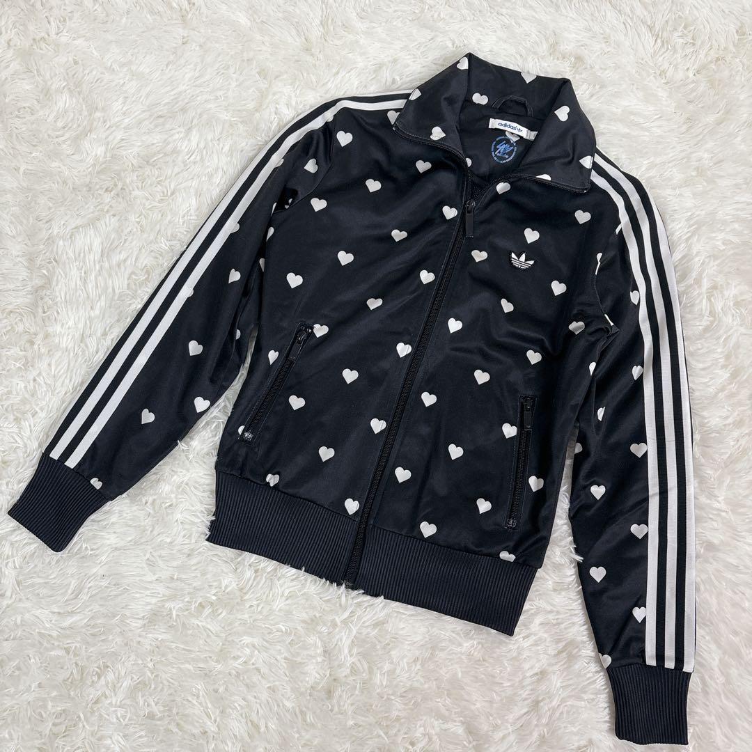 希少✨ adidas トラックジャケット ハート柄 ジャージ トレフォイル M