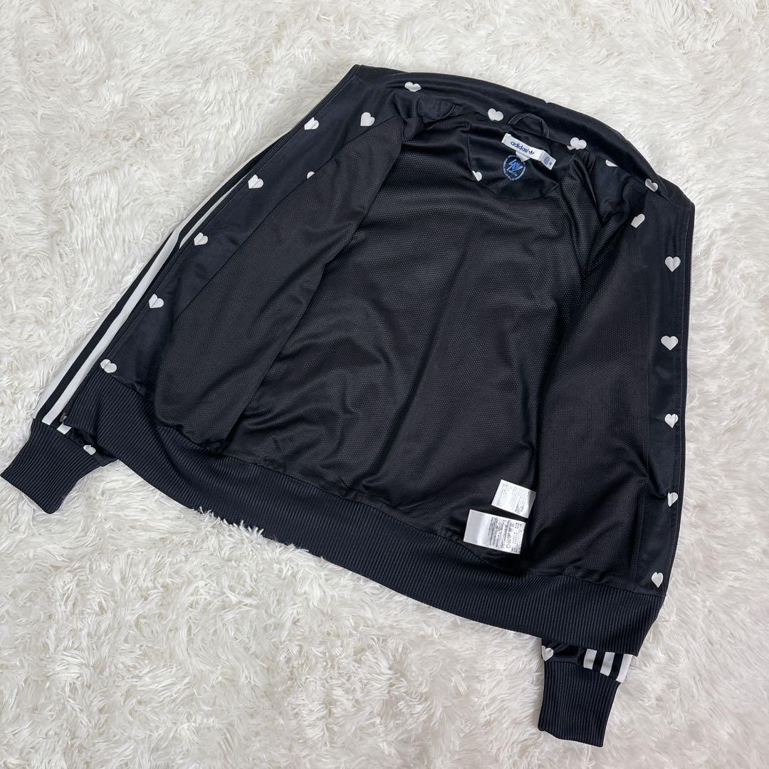 希少✨ adidas トラックジャケット ハート柄 ジャージ トレフォイル M