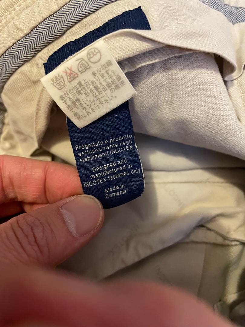 INCOTEXインコテックス　チノスラックス48クリーム色