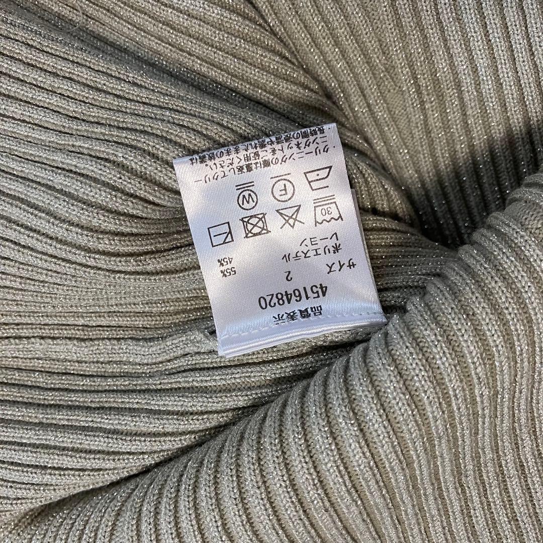 【新品タグ付き】JUSGLITTY フレンチラメリブワンピース