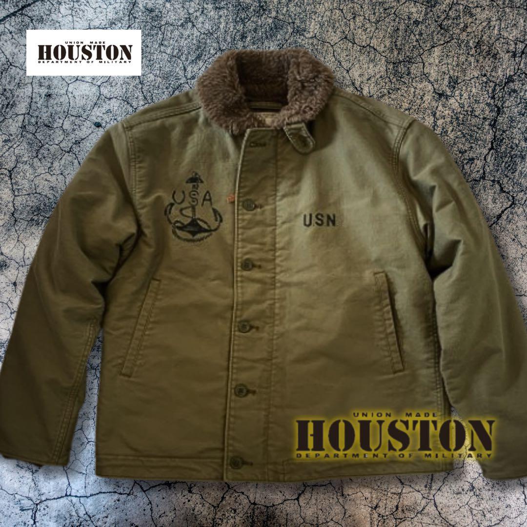 『レアモデル◎』HOUSTON（ヒューストン）N-1デッキジャケット カーキ