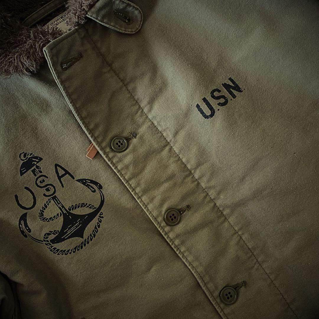 『レアモデル◎』HOUSTON（ヒューストン）N-1デッキジャケット カーキ