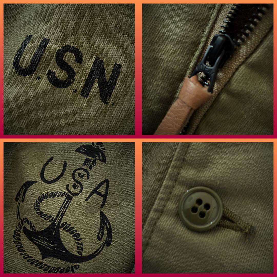 『レアモデル◎』HOUSTON（ヒューストン）N-1デッキジャケット カーキ