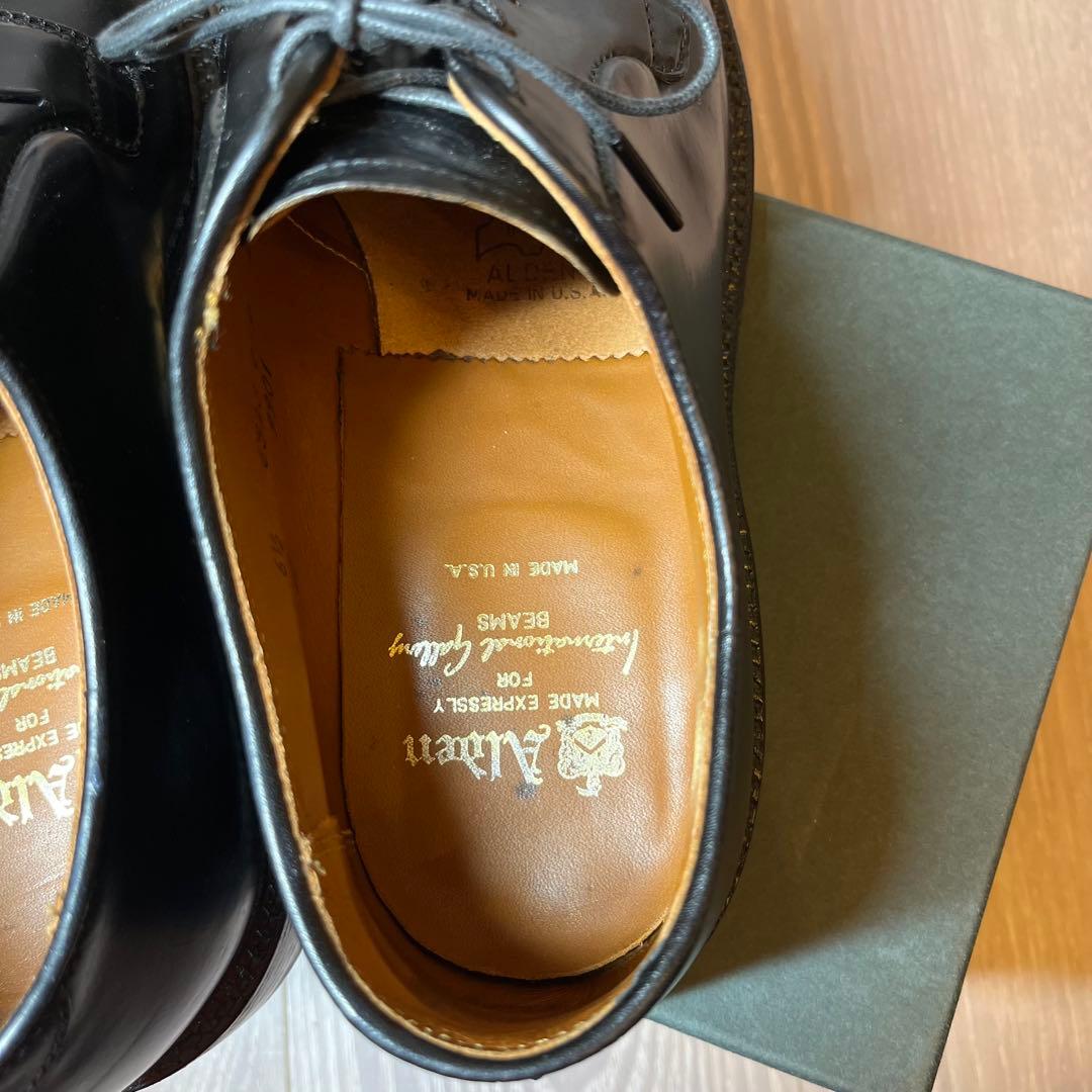 【Alden×BEAMS バリーラスト コードバン プレーントゥ9901】美品