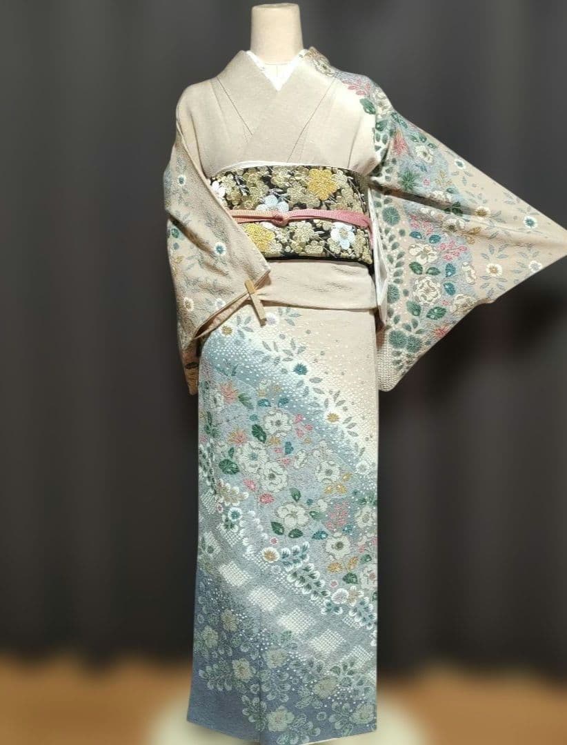 訪問着フルセット 薄茶色