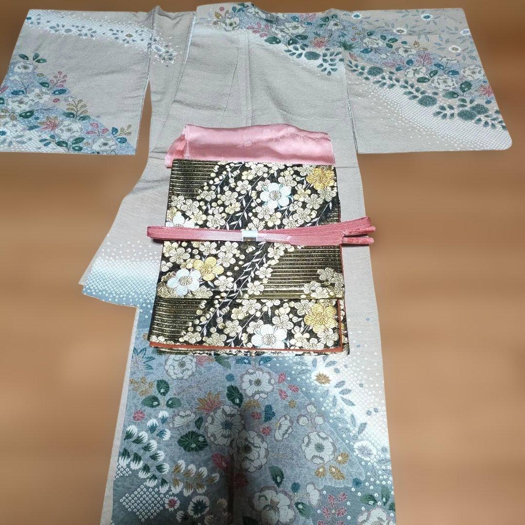 訪問着フルセット 薄茶色