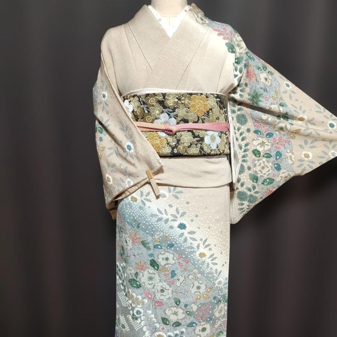 訪問着フルセット 薄茶色