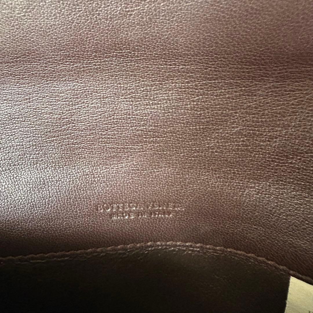 Bottega Veneta イントレチャート 長財布　こげ茶色ブラウン