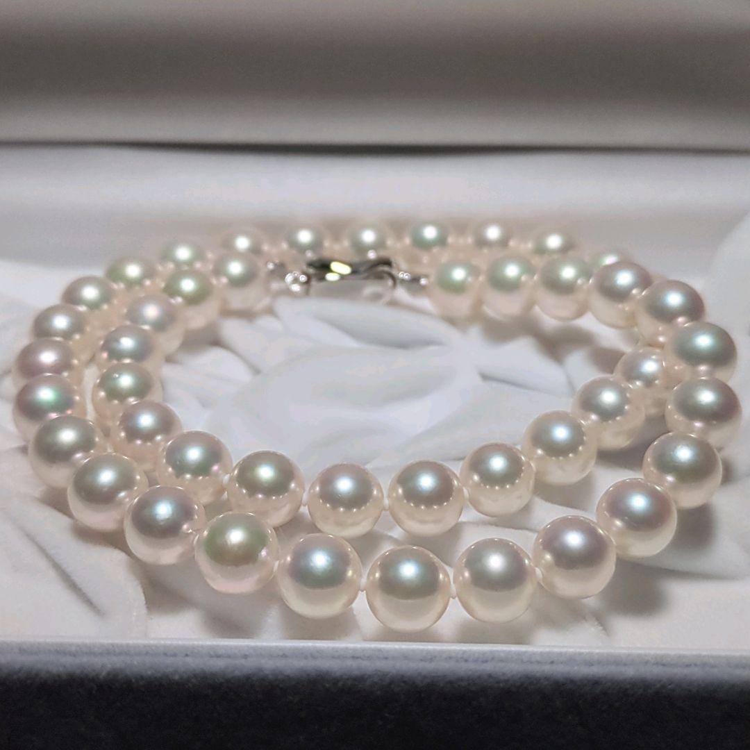 あこや真珠 花珠 大珠 ネックレス ピアス 鑑別書 約8.5-9.0mm 240