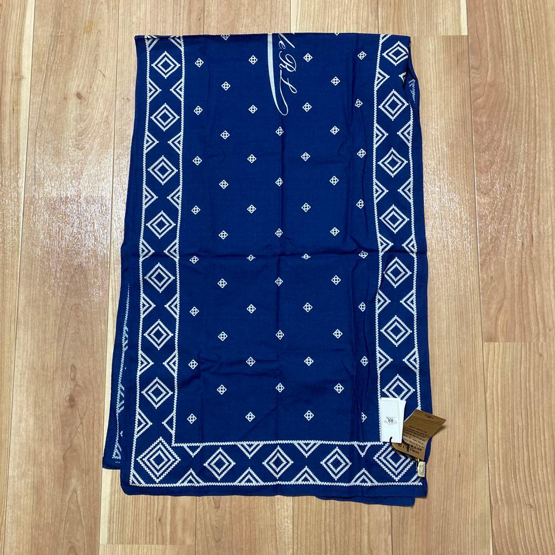 新品未使用品 23 aw RRL 日本製 インディゴ ロゴ ストール