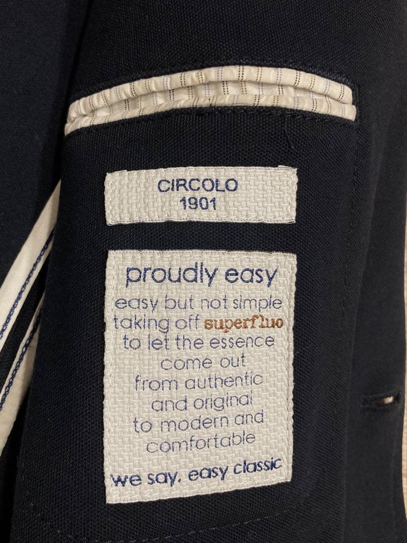CIRCOLO1901 テーラードジャケット 42 XS-S ダークネイビー
