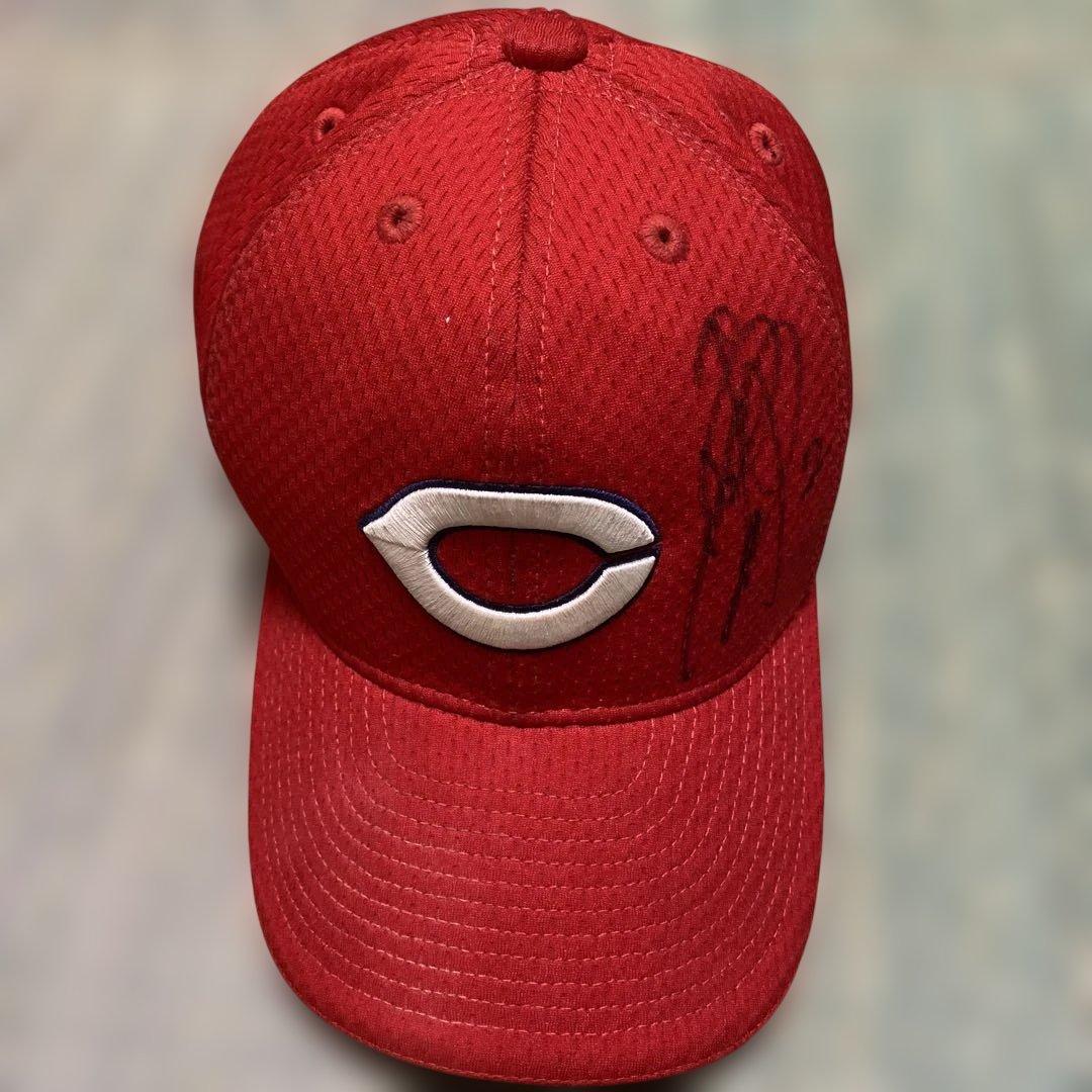 広島東洋カープ東出選手サイン入り キャップ（本人が現役時代実際使用していたもの）