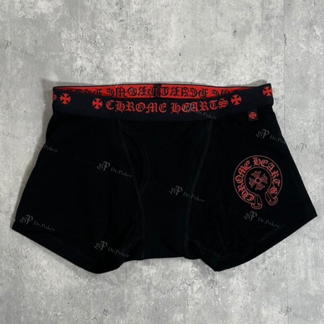 【新品】 Chrome Hearts ショート ボクサー ブリーフ 黒×赤 S