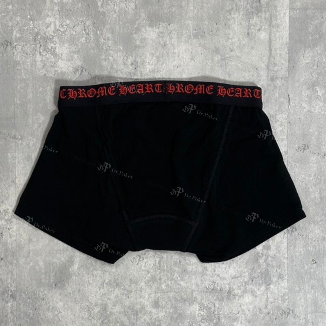 【新品】 Chrome Hearts ショート ボクサー ブリーフ 黒×赤 S