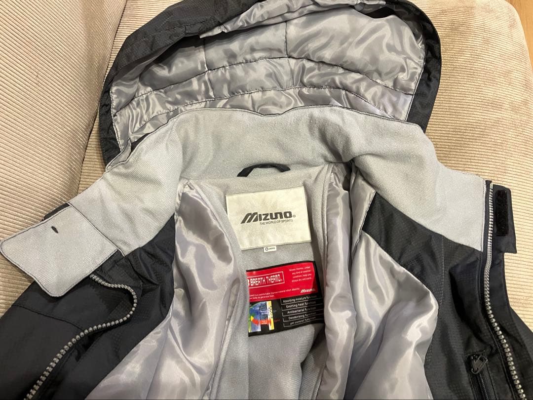 美品★ミズノ スキー スノボウェア ブレスサーモ O XL 2way パーカー