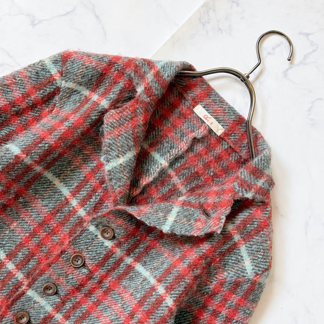 45rpm ウール100% テーラードジャケット チェック柄