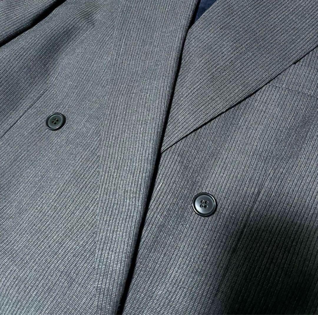 【美品】THESUITS by DURBAN グレー ダブル　ブレスト スーツ