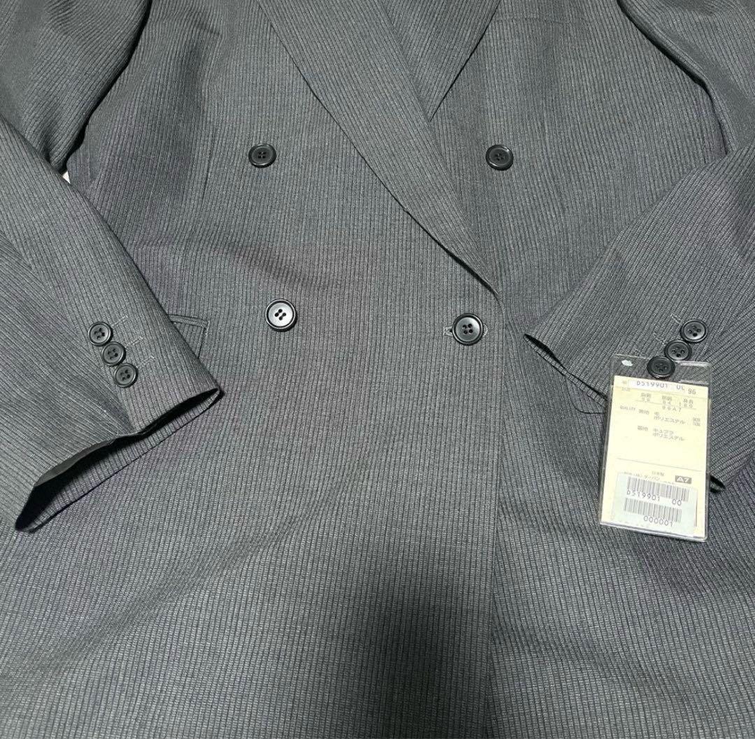 【美品】THESUITS by DURBAN グレー ダブル　ブレスト スーツ