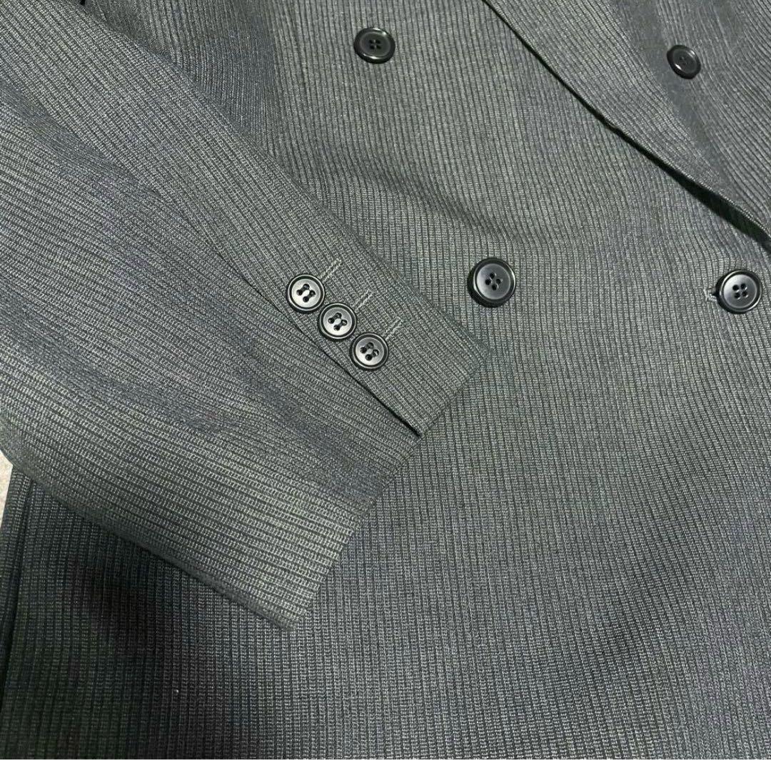 【美品】THESUITS by DURBAN グレー ダブル　ブレスト スーツ