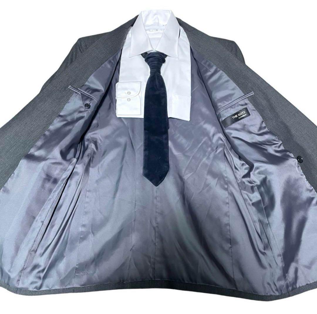 【美品】THESUITS by DURBAN グレー ダブル　ブレスト スーツ