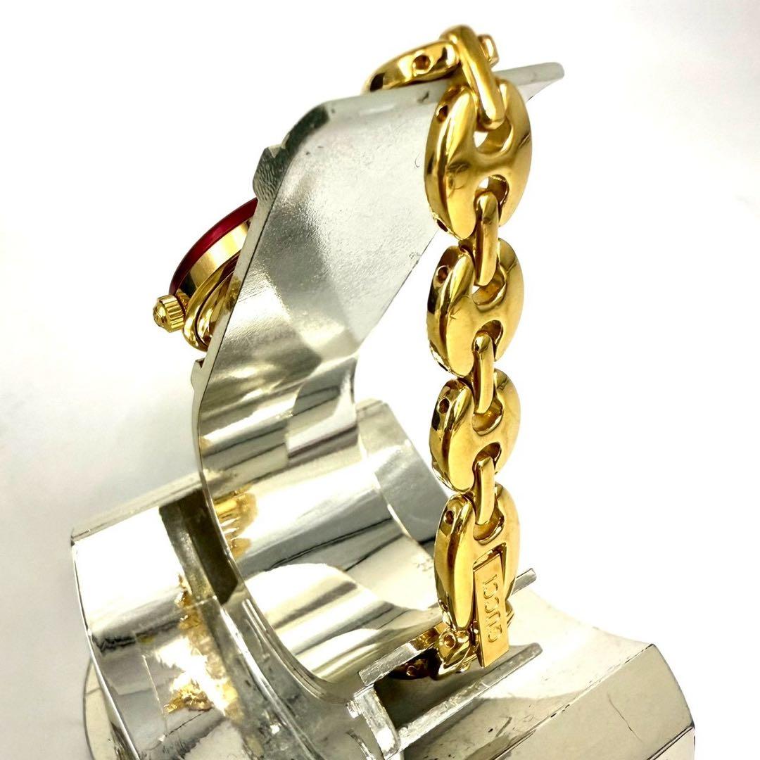 グッチ 腕時計 チェンジベゼル バングルウォッチ サファイヤガラス11/12.2